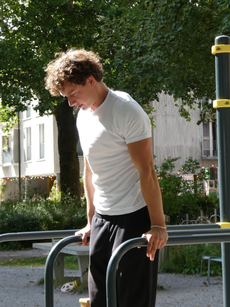Zeno Baumeister beim Training